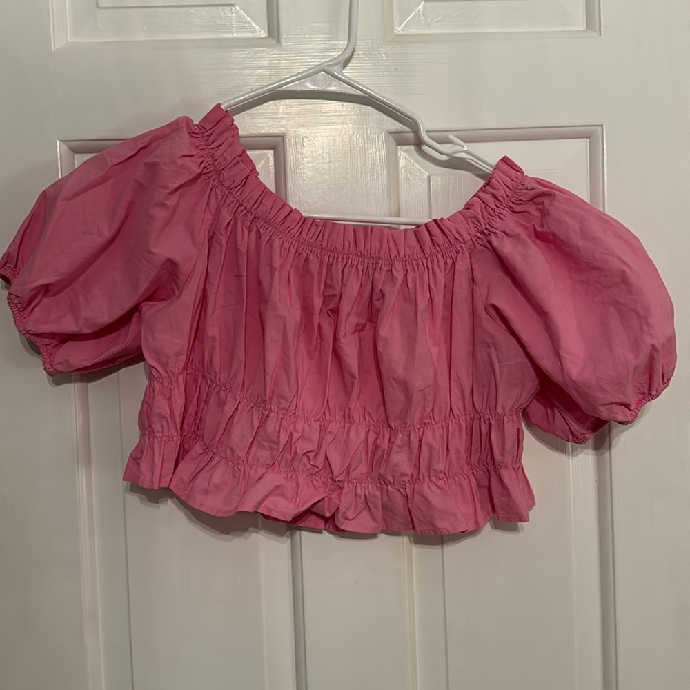 Pink Zara crop top